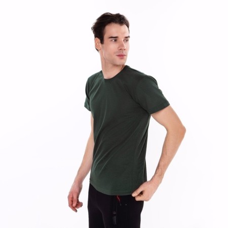 T-shirt male, dark green color, size 46-2