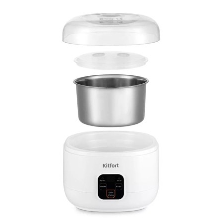 Yogurtnitsa Kitfort KT-6082, 15 W, 1000 ml, 1 capacity, timer, metal, white-5