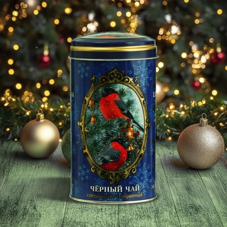 Black tea "London Pride. New Year's collection", with the taste of raspberry mohito, 100 g