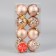 Set of balls plastic D-6 cm, 8 pcs "Isabelle" patterns, gold