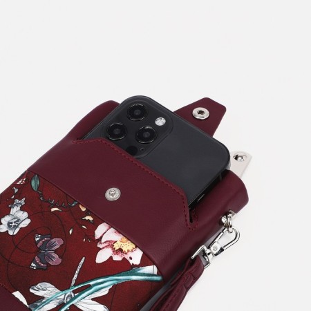 Women's wallet with lightning, burgundy color-2