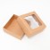 The box is folding, the lid is, with the window, craft, 13 x 13 x 5 cm