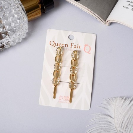 Invisibility for hair "Liberty" (set 2 pcs) radiance of a loop, 4.5 cm, gold-2