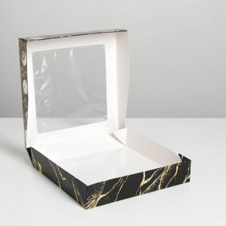 Folding box "Gold", 20 x 20 x 4 cm, new year-2