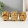 Souvenir Polystone "Golden owls" gold set 3 pcs 7.5x7.5x9 cm