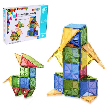 Magnetic designer "Geometric figures", 36 parts