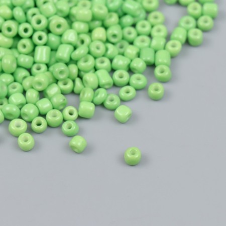 Glass beads 6/0 "green mint" bright 450 g
