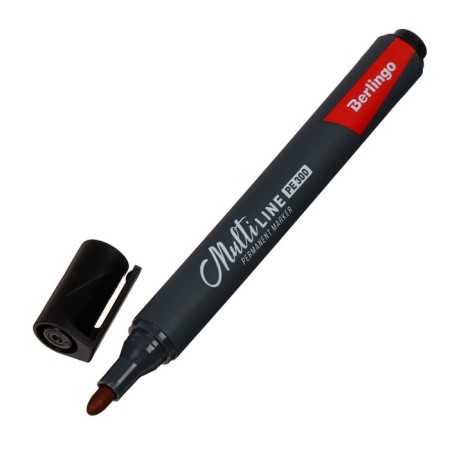 Permanent marker 3.0 mm Berlingo "Multiline PE300" Black, bullet-1