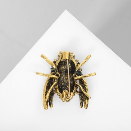 Brooch "Bumblebee", black color in black gold-1