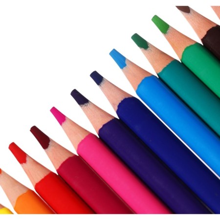 Pencils of 18 flowers "Kalyak-Malyak" washed, with an eraser, trihedral, plastic case-2