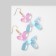 Earrings Plastic "Dog" from a balloon, color pink-blue