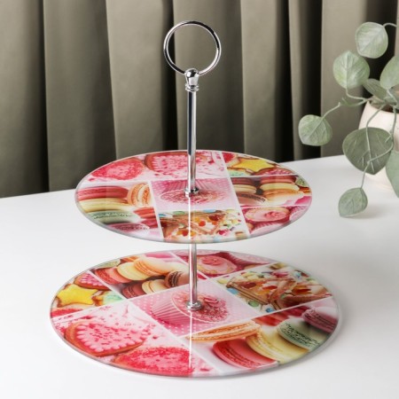 Fruitor Glass Buy-tier round 2-tier shade “Sweets”, D = 25/20 cm