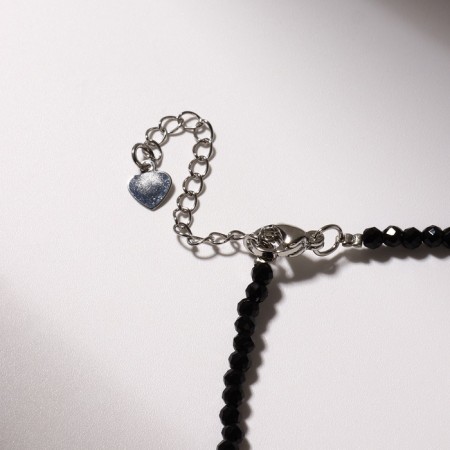 Skoker Shar No. 3 “Spinel” cross in silver, 38 cm + 5 cm extension cord-3