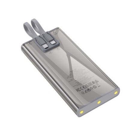 External battery Hoco J104, 10,000 mAh, USB/2type-C/Lightning, 3 A, gray-3