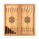 Wooden backgammon large, with checkers "Horse-21", board game, 60 x 60 cm