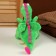 Soft toy "Dragon", with a pink back, 22 cm, green color