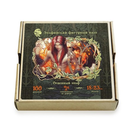 Figure puzzles, 18 × 23 cm "Fire Elf" 100 parts-3