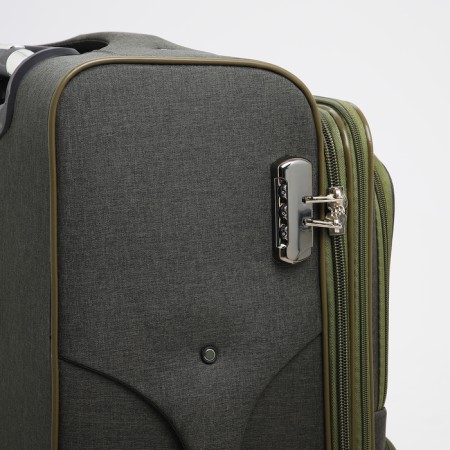 Big suitcase 28 ", lightning department, code castle, 3 wheels, 2 outer pockets, khaki color-4