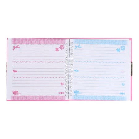 Notebook in a gift box, on a lock, A6, 50 sheets, line, "Butterfly", mix-4