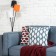 Case on the pillow Traffic Cuts & Pieces, 45x45 cm, burgundy color