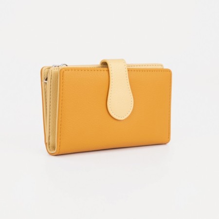 Women's wallet on magnet, yellow color