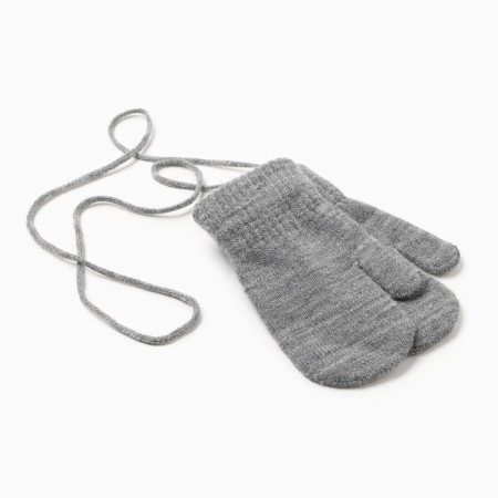 Baby mittens minku, gray color, 13.5 cm