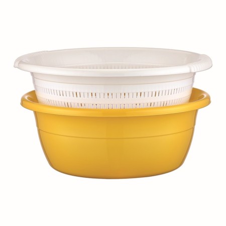 Drill colander with a basin Hobbylife Emarald, Round, 4.5 liters
