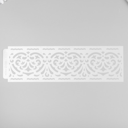 Tencil of border plastic "Disord with Hearts" 40x12 cm-3
