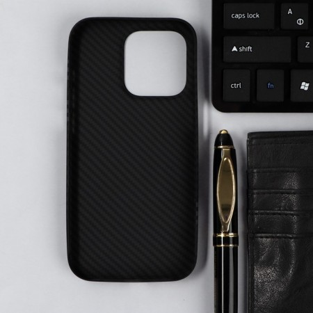 Hoco case for the iPhone 14 Pro phone, Kevland texture, black-gray-2