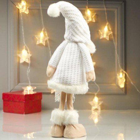 Кукла интерьерная "Девочка в белом платье с сердечком" 43 см-2
