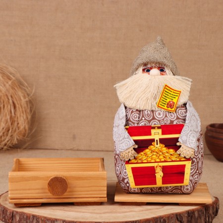 Brownie "Athanasius with gold", on a chest, 28x15x12 cm-5