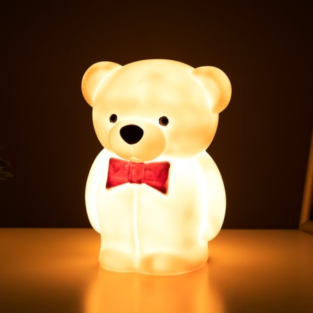Nightmare "Bear with a bow" LED from batteries 3haaa white 9.5x13x17.5 cm Risalux-2