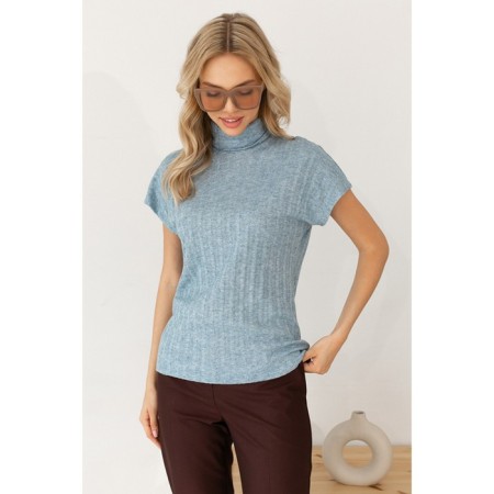 Women's turtleneck with short sleeve Eliseeva Olesya, size 56, blue color-1