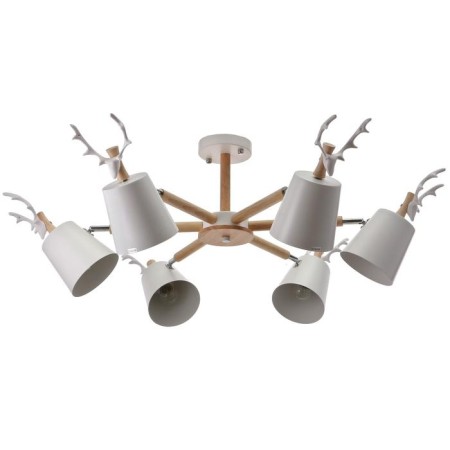 Chandelier 1073/6wt E27 60W white 85x85x50 cm Bayerlux-2