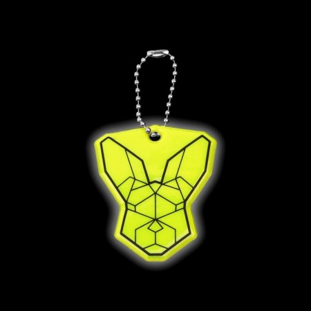 The reflective element "Rabbit", bilateral, 4.7 × 6 cm, color mix-3