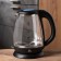 Electric kettle Luazon LSK-1810, glass, 1.8 l, 1500 watts, backlight, black