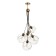 Suspended EVOLUCE lamp. Sle103103-06. Satturo. 6x60 watts, E27, 35x35 cm, golden color