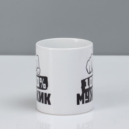 Sublimation mug "100% man", with application-1