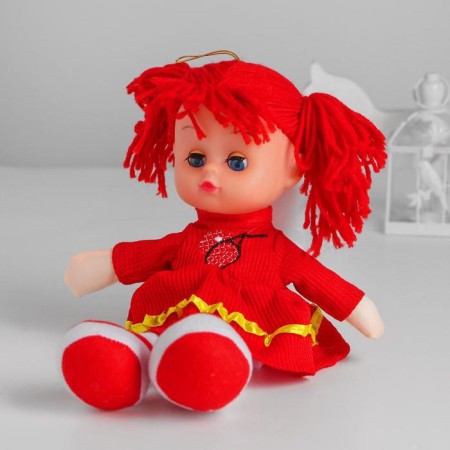 Soft toy "doll Sonya", in a dress, color mix-1