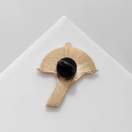 Brooch "Klosh", beige color in gold-2