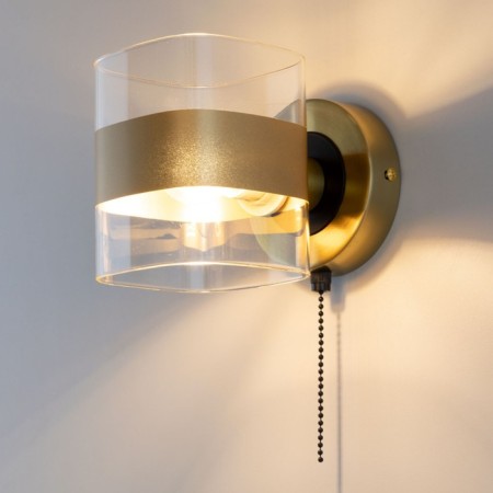 Sconces Citilux "Virta" CL140311, 12x12 cm, 1x60W, E14, brown color-14