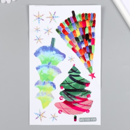 Sticking plastic color on the switch "Christmas trees" 14.5x24.5 cm-1