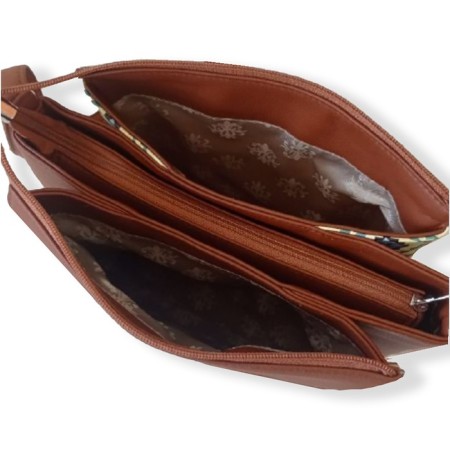 Cross-Bodi bag, lightning department, brown color "Africa"-1