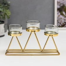 Climber metal, glass for 3 candles 