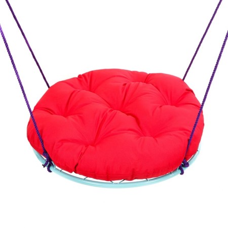 Swing "Nest" with a pillow D 90 cm, max load 80 kg, red pillow-5
