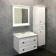 Comforty Ferrara 80 mirror, white gloss, 78x77 cm