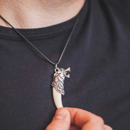 Unisex pendant "Fang Wolf", Mix color, 45 cm-3