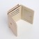 Women's wallet on the button, beige color