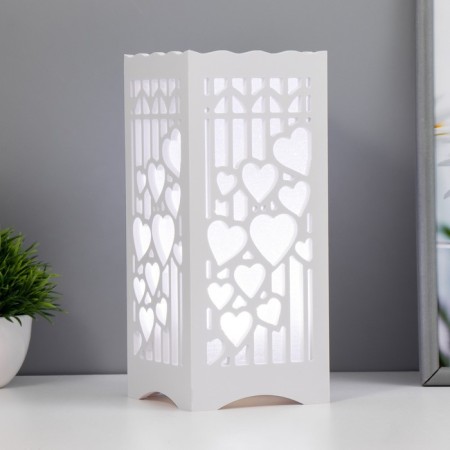 Nightlight "Romance" LED from batteries 3HAAA USB white 10x10x23cm Risalux-1