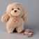 Soft toy "puppy" with a leash, 24 cm, gray